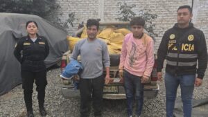 Incautan 27 sacos de mineral robado en operativo contra minería ilegal en La Libertad